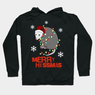 Funny Christmas Possum Merry Hissmas Hoodie